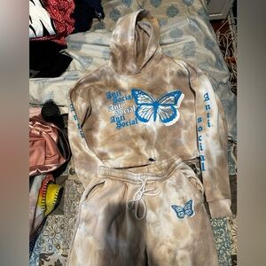 anti social graphic sweatsuit